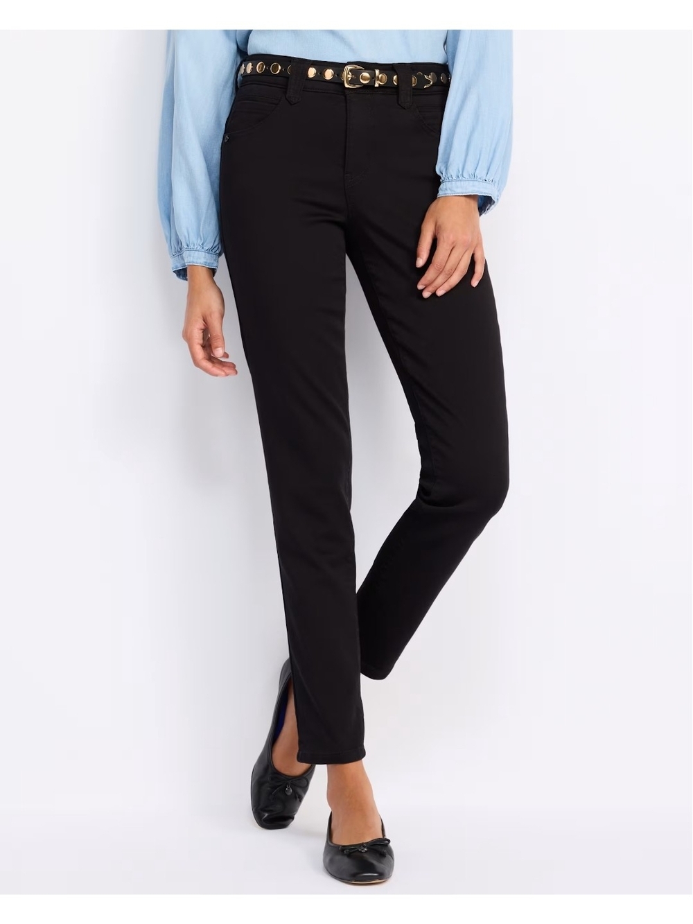 Democracy Black Straight-Leg Women’s Pants
